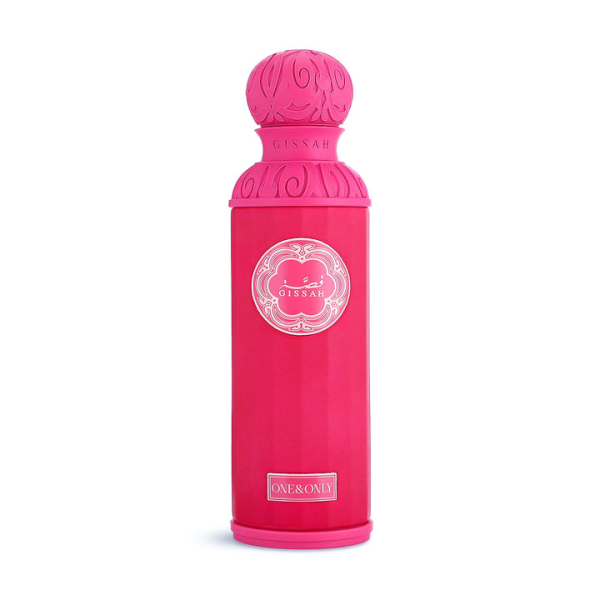 alt="Gissah One And Only perfume bottle – 200ml floral fruity fragrance"