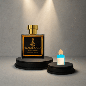 Royal Oud No. 17 Inspired by God of Fire – luxury unisex perfume with mango, amber, and oud.