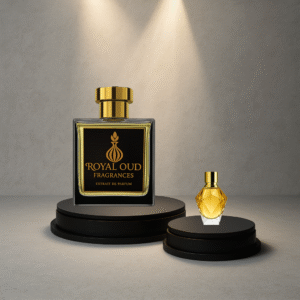 Royal Oud No. 19 Inspired by Million Gold For Her – luxury women’s perfume with pear, rose, and vanilla.