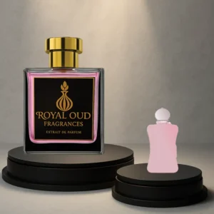 Delora Royal Oud No. 15 Inspired by Delina, a women’s perfume with lychee, rose, and vanilla for a fresh, romantic elegance.