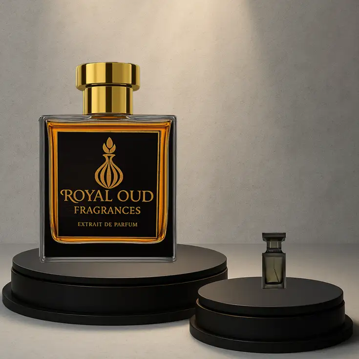 Royal Oud No. 36 Inspired by Oud Wood perfume – unisex fragrance with smoky oud, exotic woods, and spice.