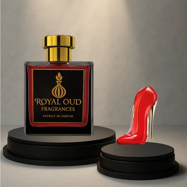 Royal Oud No. 58 Smells Like Very Good Girl perfume – women’s fragrance with litchi, rose, and vanilla.
