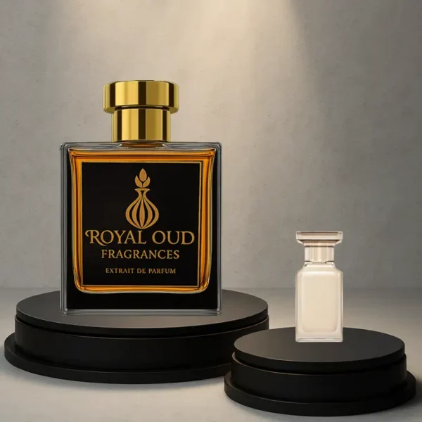 Royal Oud No. 49 Smells Like Vanilla Sex perfume – unisex fragrance with vanilla, bitter almond, and sandalwood.