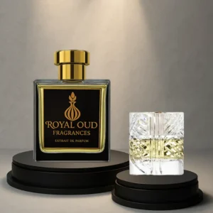 DIY Perfumes in Windsor. Royal Oud No. 100 Smells Like Apple Brandy on the Rocks perfume – unisex fragrance with apple, rum, and woody notes.